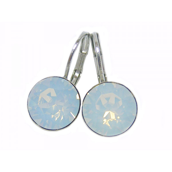 Ohrhänger Kristall 8 mm in White Opal