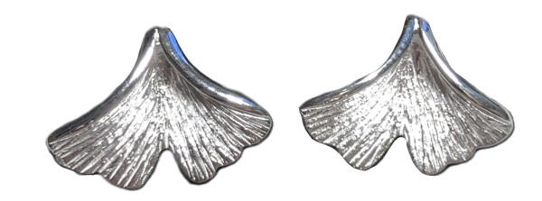 Ohrstecker Gingko 12 x 10 mm 925 Silber