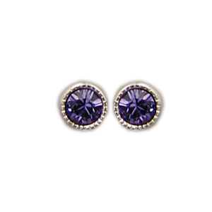 Ohrstecker Kristall 3mm in Tanzanite