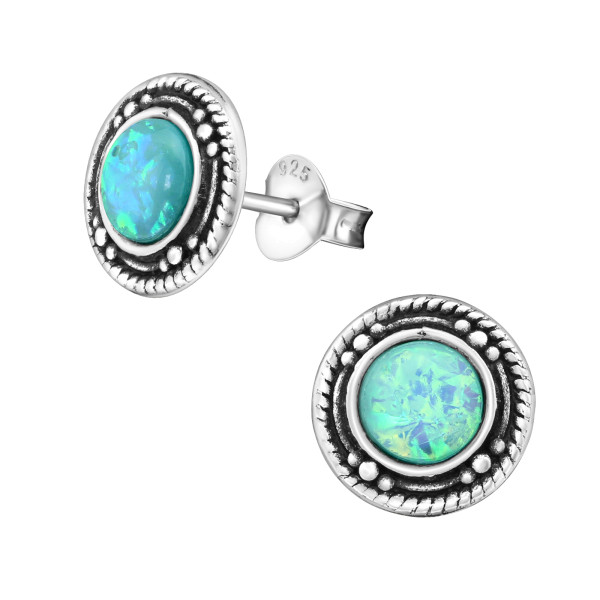 Ohrstecker Mint Opal 925 Silber