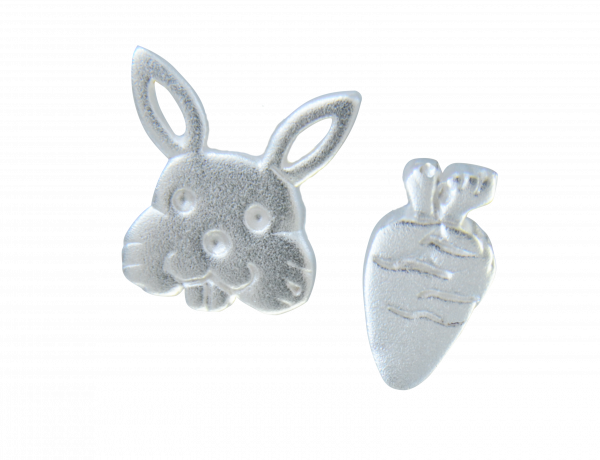 Ohrstecker Hase mit Möhre 925 Silber