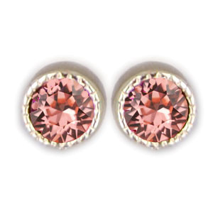 Ohrstecker Kristall 3mm in Rose Peach