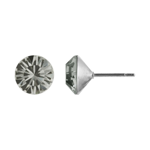 Ohrstecker Kristall 8 mm in Black Diamond