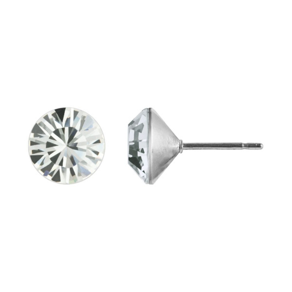 Ohrstecker Kristall 6mm in Crystal 925 Silber