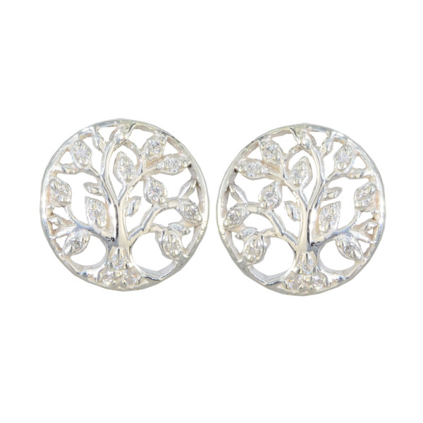 Ohrstecker Tree of Life CCZs 925 Silber