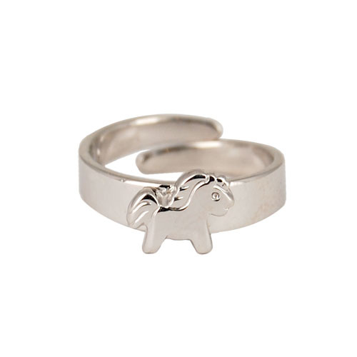 Ring Pony 925 Silber e-coated offen