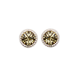 Ohrstecker Kristall 3mm in Jonquil
