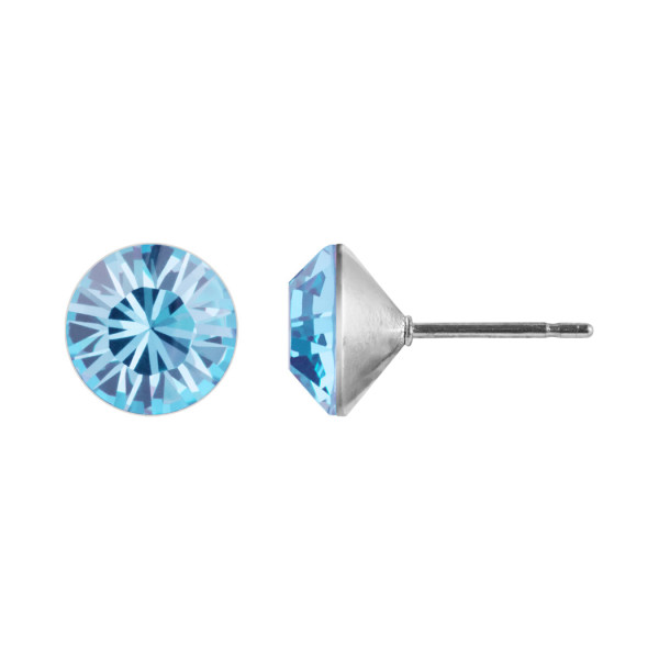 Ohrstecker Kristall 3mm in Aquamarine