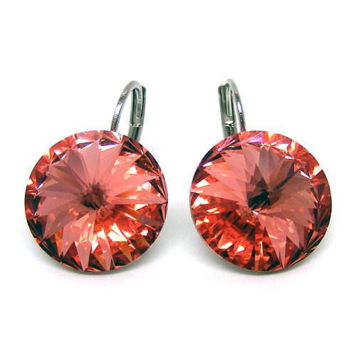 Ohrhänger Kristall 12 mm in Rose Peach