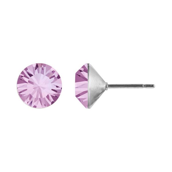 Ohrstecker Kristall 6mm in Light Amethyst