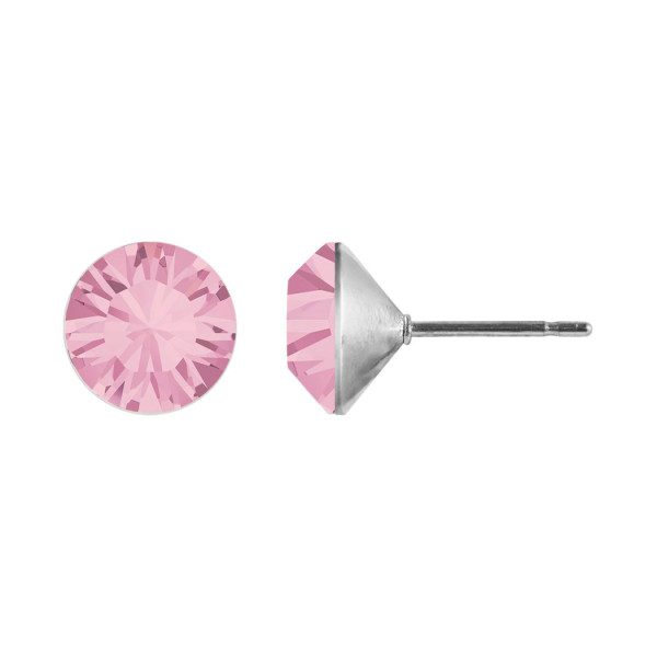 Ohrstecker Kristall 6mm in Light Rose