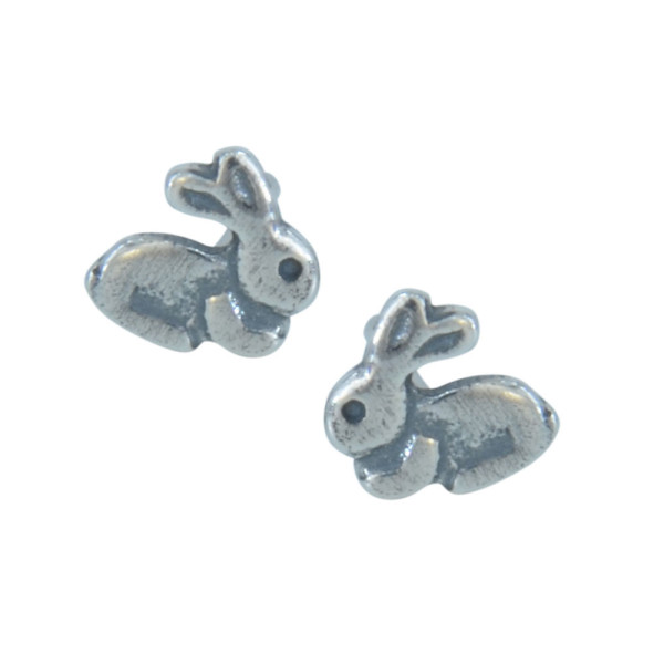 Ohrstecker kleines Häschen 925 Silber e-coated