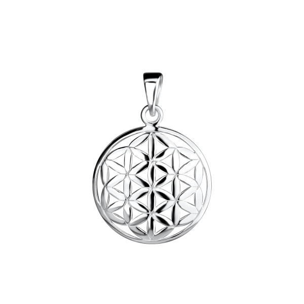 Anhänger Mandala 925 Silber e-coated