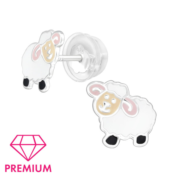 Ohrstecker Schäfchen PREMIUM 925 Silber e-coated