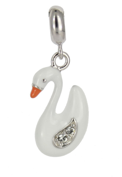 *Anhänger Schwan 3D 925 Silber