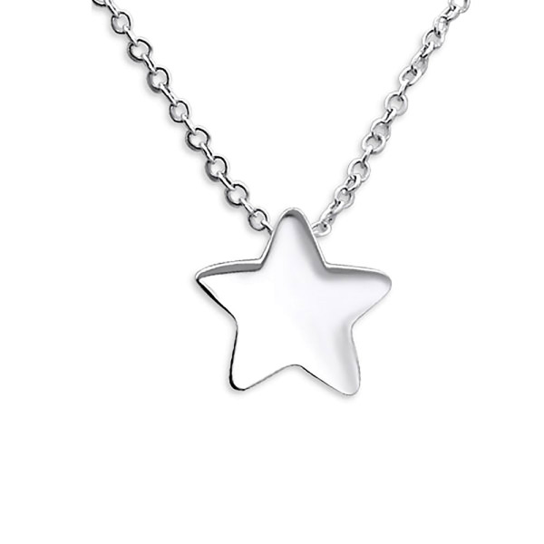 Kette silberner Stern 45 cm 925 Silber