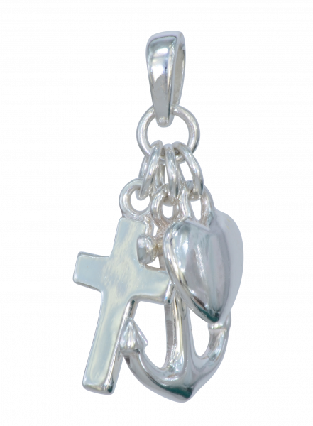 Anhänger Liebe-Glaube-Hoffnung 925 Silber e-coated