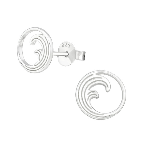Ohrstecker Welle 925 Silber
