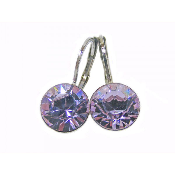 Ohrhänger Kristall 8 mm in Violet