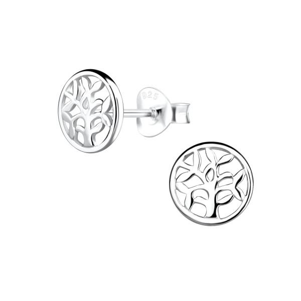 Ohrstecker Baum des Lebens mini 7 mm 925 Silber
