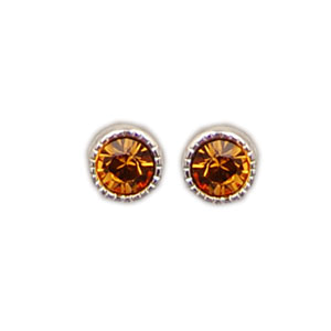 Ohrstecker Kristall 3mm in Topaz