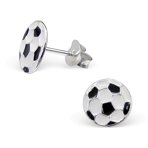 Ohrstecker Fußball 925 Silber