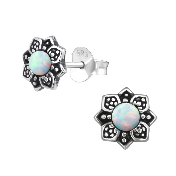 Ohrstecker Orient Fire Snow 925 Silber