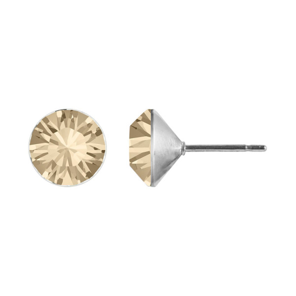 Ohrstecker Kristall 6mm in Silk (GOLDQUARZ)