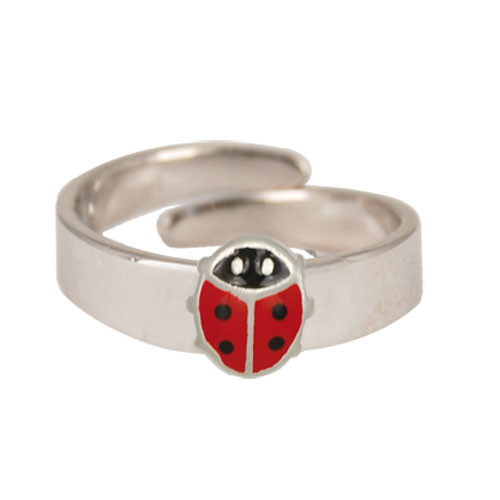 Ring Marienkäfer 925 Silber e-coated