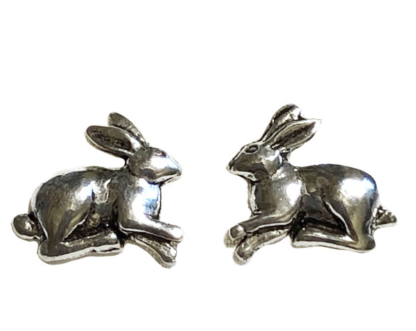 Ohrstecker echter Hase 925 Silber