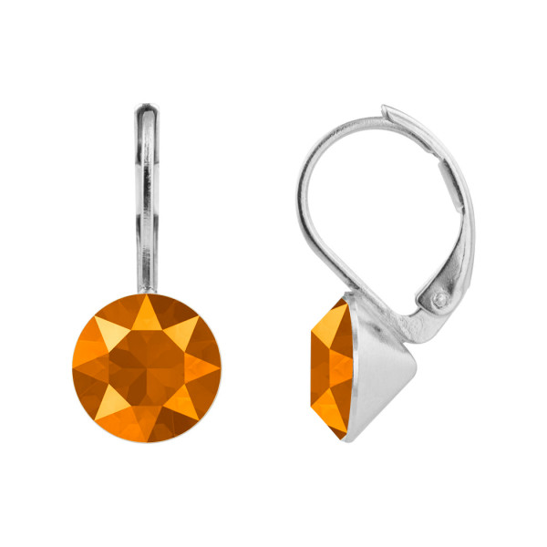 Ohrhänger Kristall 8 mm in Tangerine